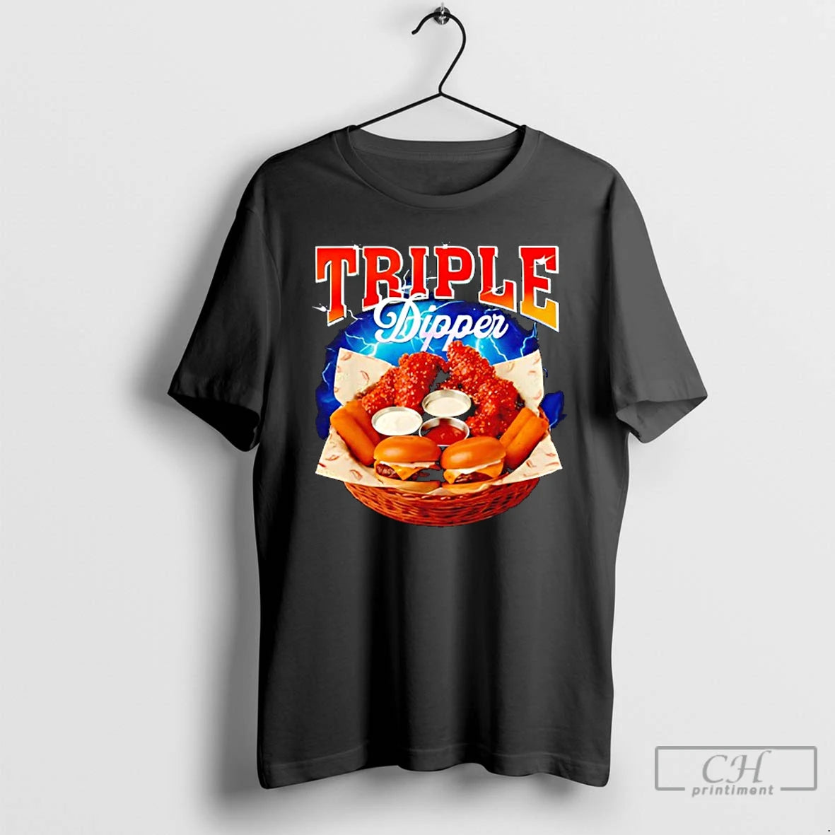 Classic Fast Food Hamburger Chicken Nugget Foodie Triple A Dipper T-Shirts, Hoodie, Sweatshirt | AU18TeeNovaLab.com
