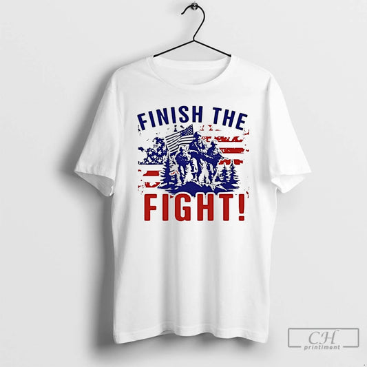 Classic Finish The Fight America Flag T-Shirts, Hoodie, Sweatshirt | AU18TeeNovaLab.com