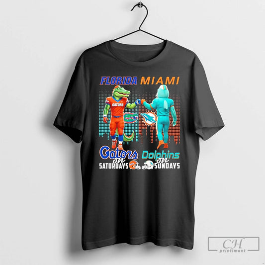 Classic Florida Gators On Saturdays X Miami Dolphins On Sundays T-Shirts, Hoodie, Sweatshirt | AU18TeeNovaLab.com