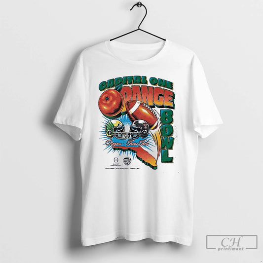 Classic Florida Map Capital One Orange Bowl 2026 Oregon Vs Texas Tech Vintage Matchup T-Shirts, Hoodie, Sweatshirt