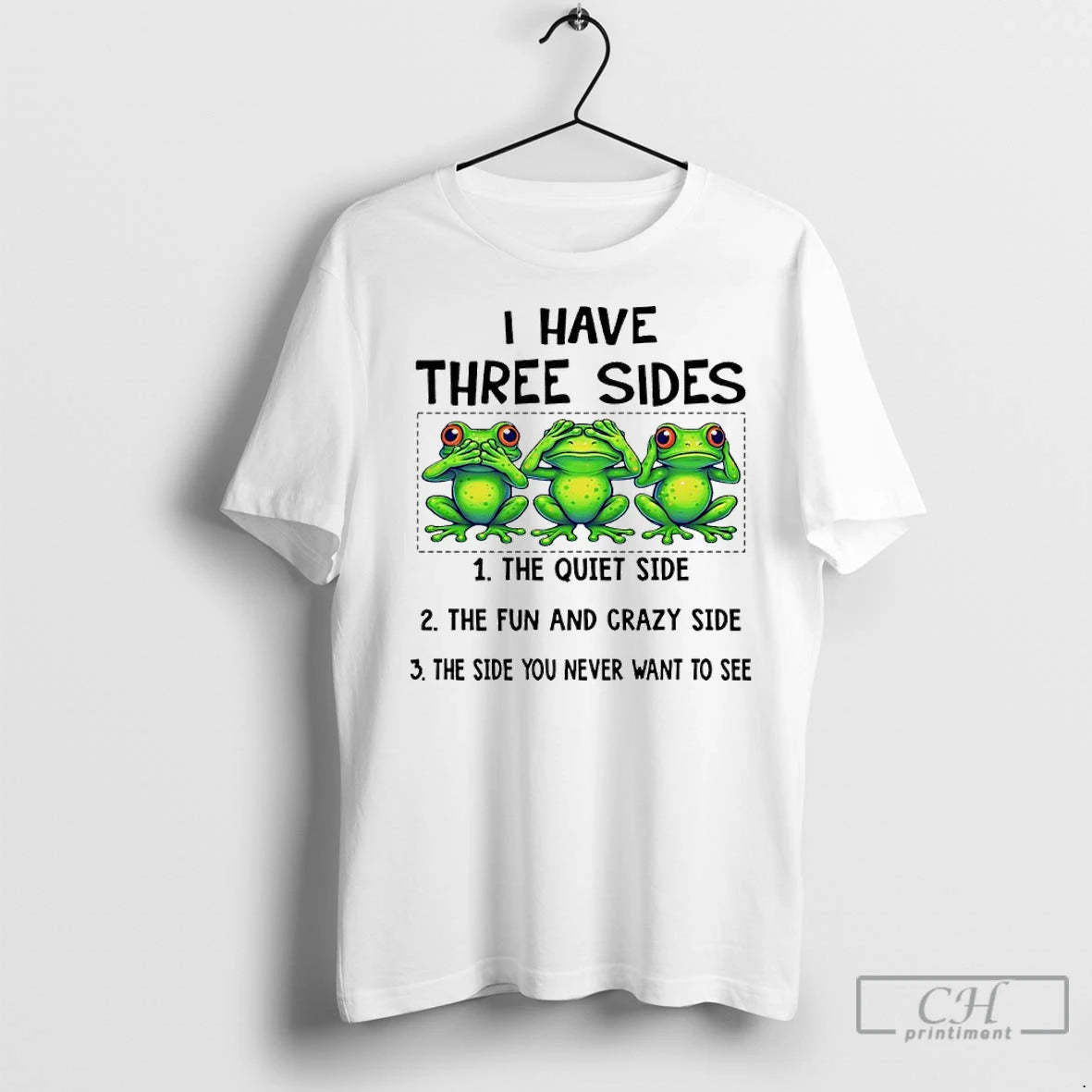 Classic Frog I Have Three Sides The Quiet Side The Fun And Crazy Side The