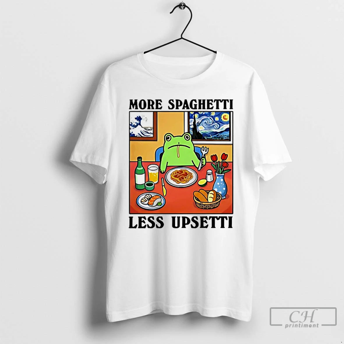 Classic Frog More Spaghetti Less Upsetti Meme T-Shirts, Hoodie, Sweatshirt | AU18TeeNovaLab.com