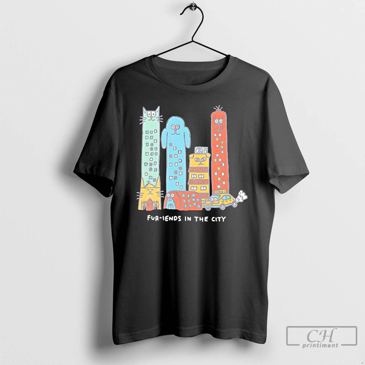 Classic Fur Iends In The City Skyscrapers And A Tax T-Shirts, Hoodie, Sweatshirt | AU18TeeNovaLab.com