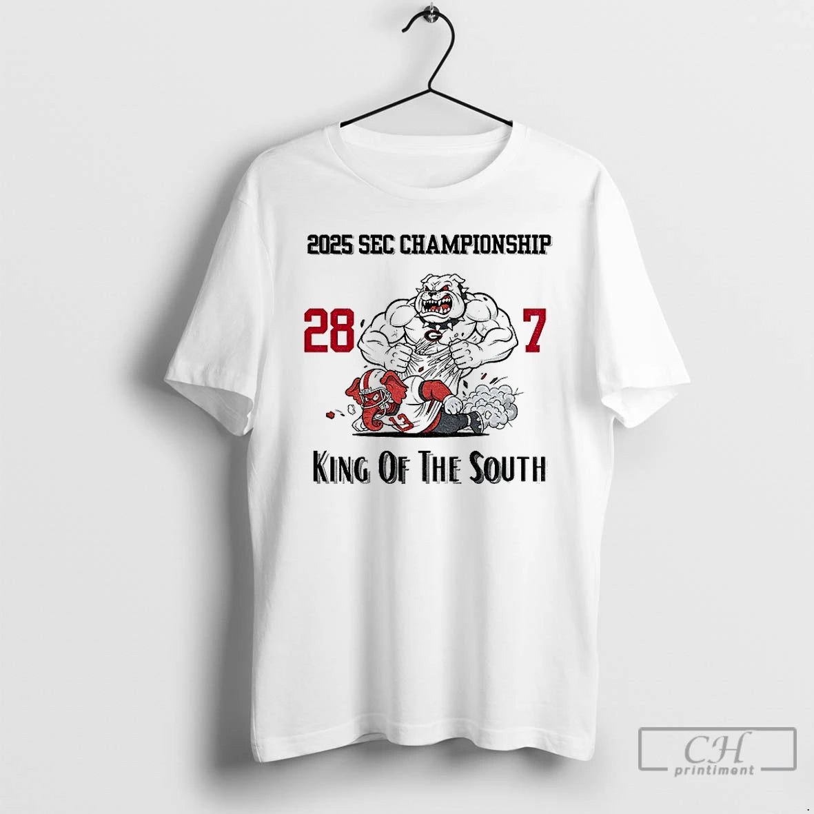 Classic Georgia Bulldogs 2025 Sec Championship King Of The South 28 7 T Shirts Sweater Hoodie, Sweatshirt