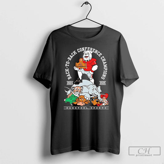 Classic Georgia Bulldogs Back To Back 2024 2025 Conference Champions T-Shirts, Hoodie, Sweatshirt | AU18TeeNovaLab.com