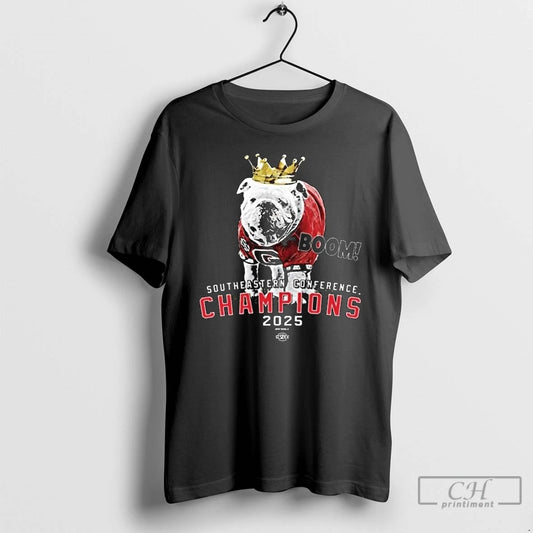 Classic Georgia Bulldogs Boom 2025 Sec Championship Uga The King T-Shirts, Hoodie, Sweatshirt | AU18TeeNovaLab.com