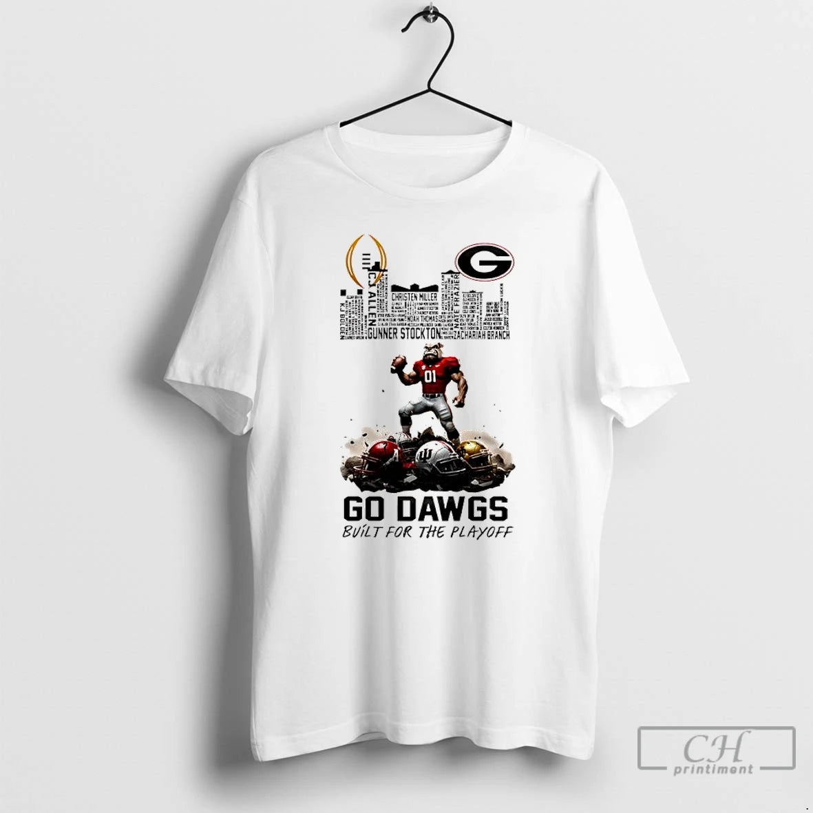 Classic Georgia Bulldogs Bulit For Playoff 2025 2026 Cfp Mascot Skyline T-Shirts, Hoodie, Sweatshirt | AU18TeeNovaLab.com