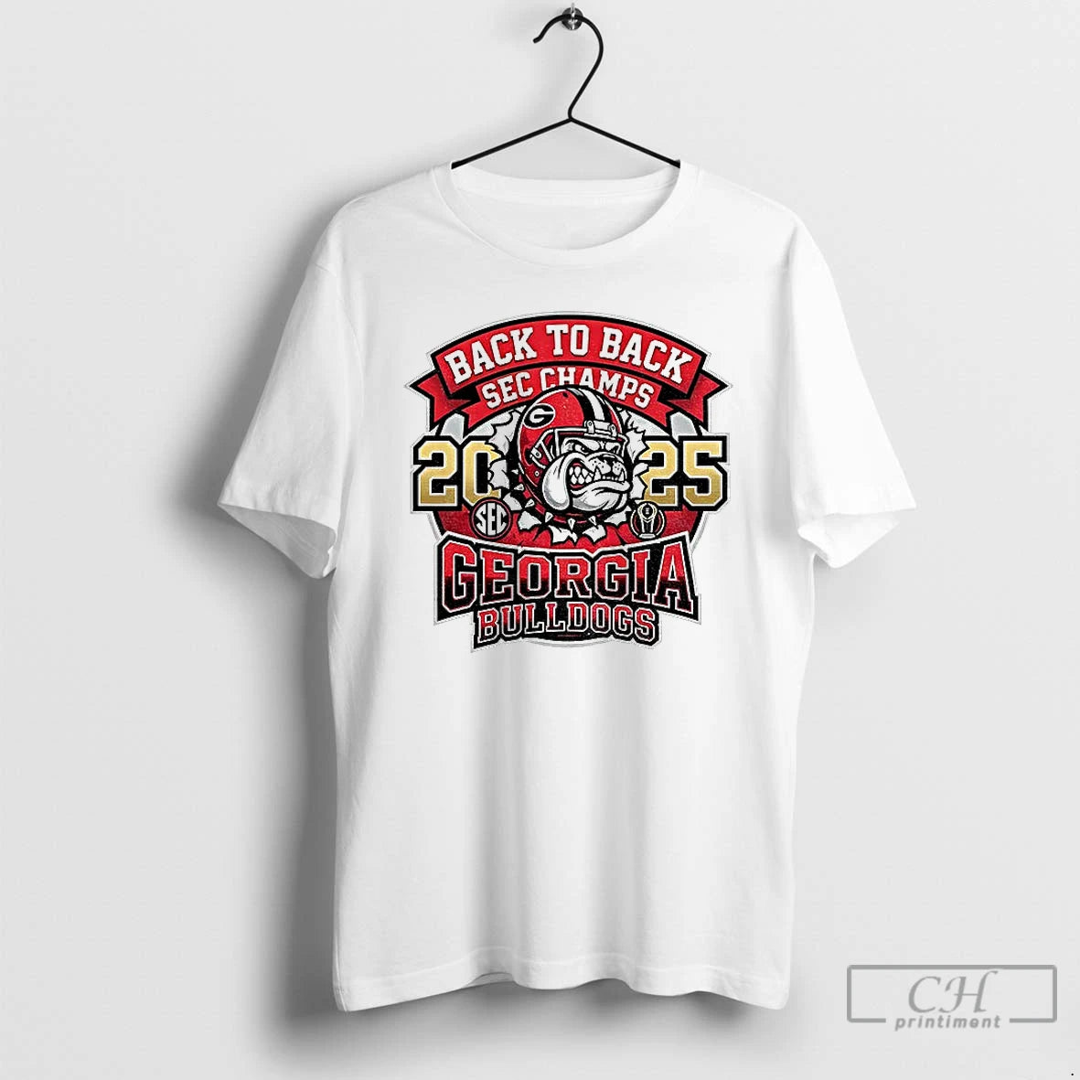 Classic Georgia Bulldogs Back To Back Sec Champs 2025 Logo T-Shirts, Hoodie, Sweatshirt | AU18TeeNovaLab.com
