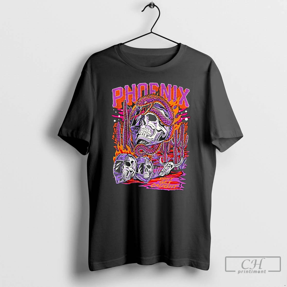 Classic Ghost Phoenix Dont Get Caught Skull T-Shirts, Hoodie, Sweatshirt | AU18TeeNovaLab.com