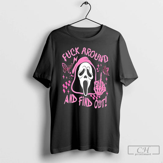 Classic Ghostface Fuck Around And Find Out T-Shirts, Hoodie, Sweatshirt | AU18TeeNovaLab.com