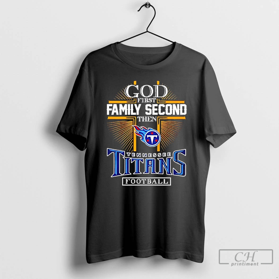 Classic God First Family Second Then Tennessee Titans Football 2025 T-Shirts, Hoodie, Sweatshirt | AU18TeeNovaLab.com