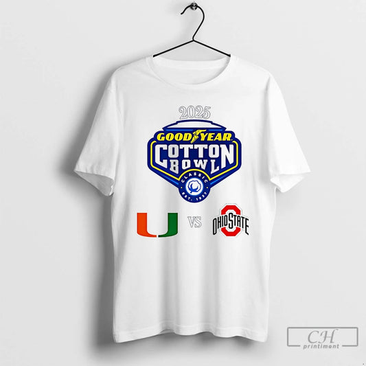 Classic Goodyear Cotton Bowl Cfp Quarterfinals 2026 Miami Vs Ohio State T-Shirts, Hoodie, Sweatshirt | AU18TeeNovaLab.com