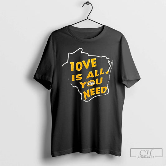 Classic Green Bay Packers Love Is All You Need T-Shirts, Hoodie, Sweatshirt | AU18TeeNovaLab.com