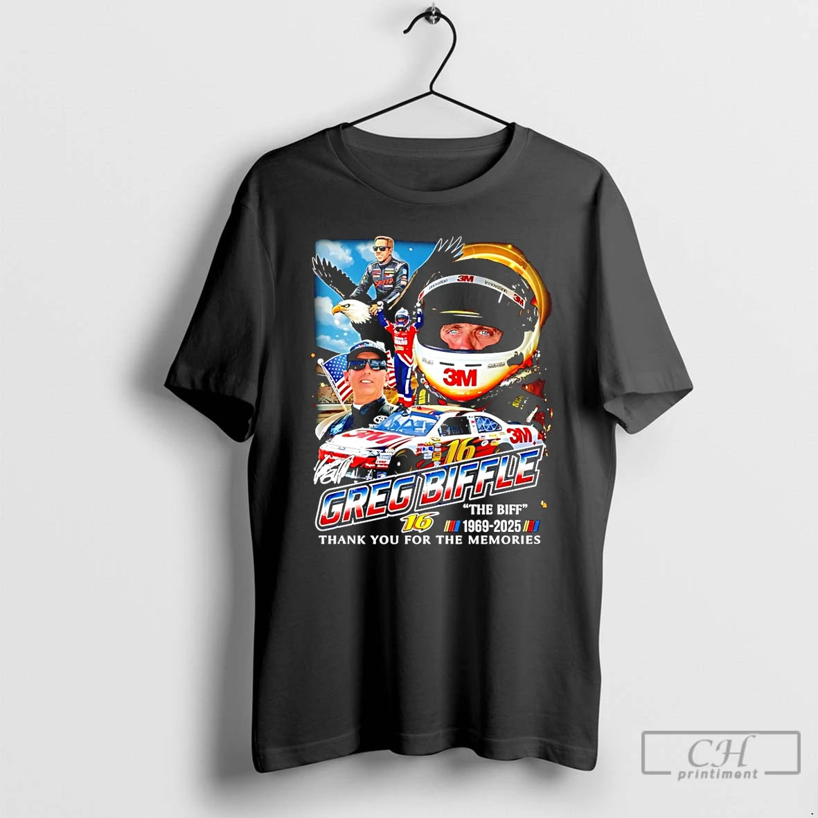 Classic Greg Biffle The Biff 1969 2025 Thank You For The Memories Graphic T Shirts