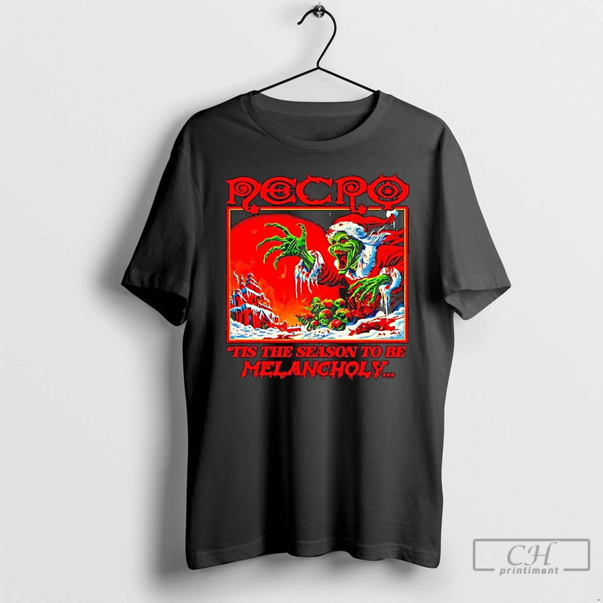 Classic Grinch Necro Tis The Season To Be Melancholy T-Shirts, Hoodie, Sweatshirt | AU18TeeNovaLab.com