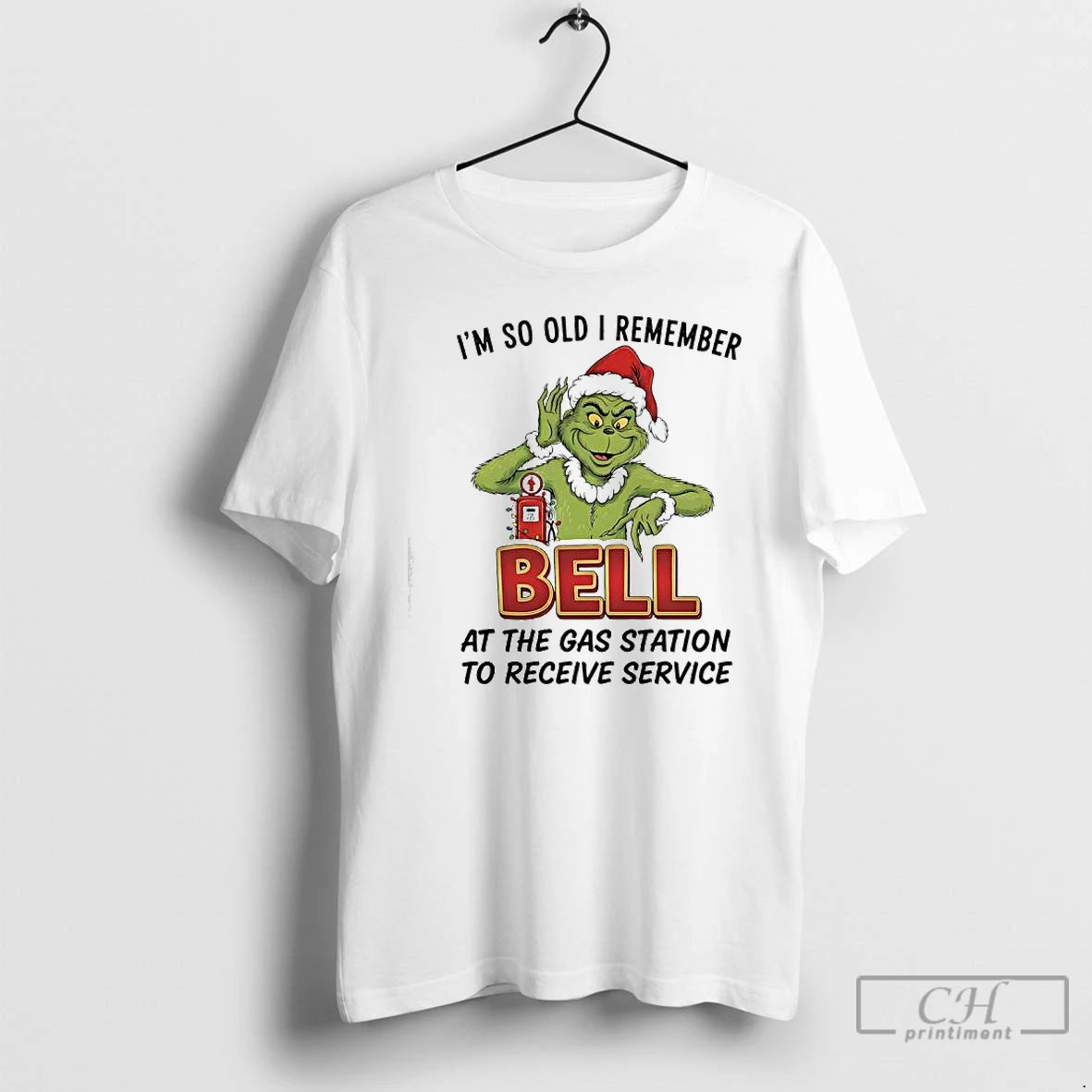 Classic Grinch Santa Im So Old I Remember Driving Over The Bell At The Gas T-Shirts, Hoodie, Sweatshirt | AU18TeeNovaLab.com