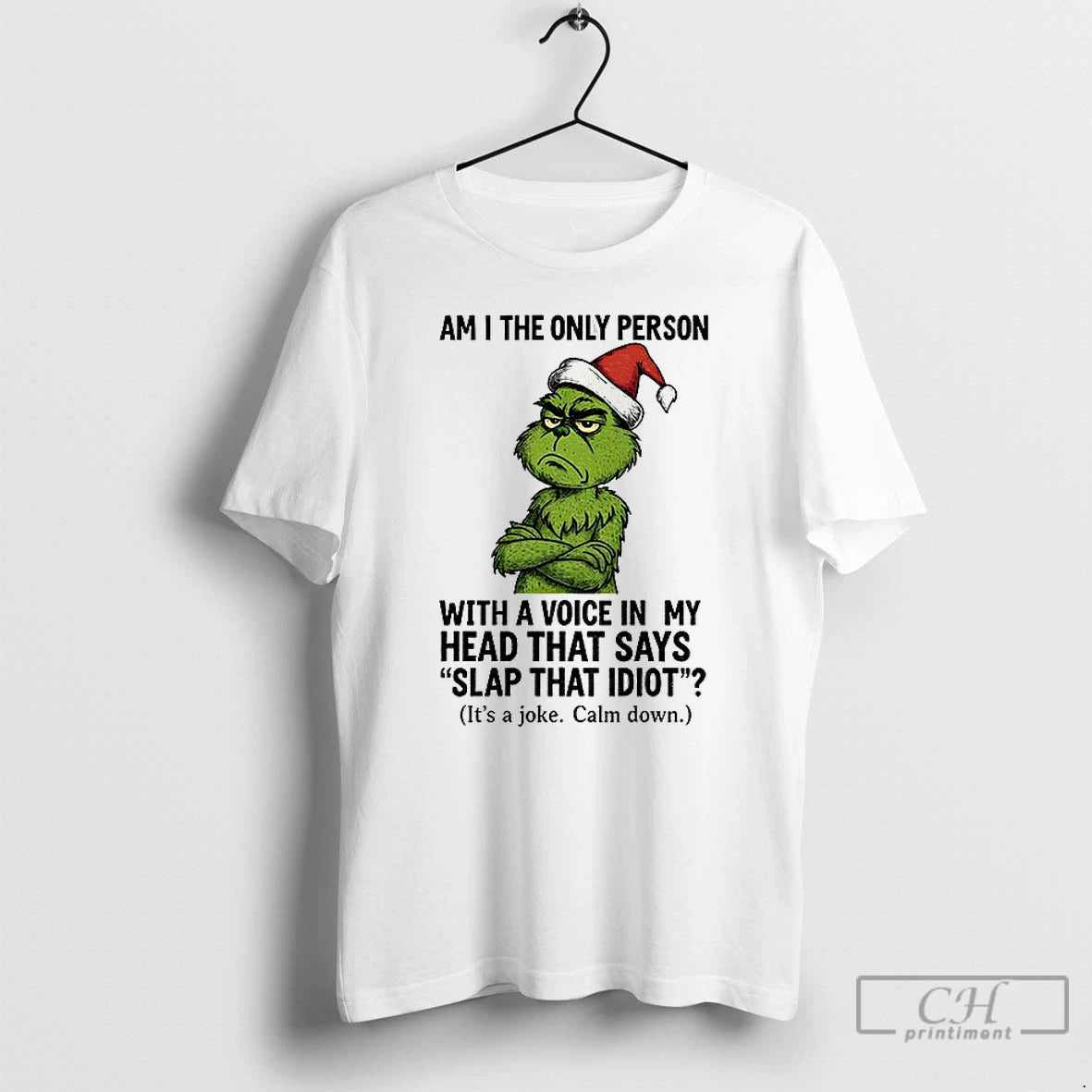 Classic Grinch Santa Am I The Only Person With A Voice In My Head That T-Shirts, Hoodie, Sweatshirt | AU18TeeNovaLab.com