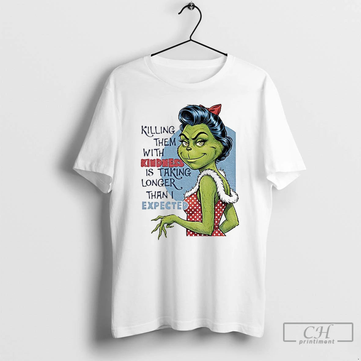 Classic Grinch Santa Killing Them With Kindness Is Taking Longer Christmas T-Shirts, Hoodie, Sweatshirt | AU18TeeNovaLab.com