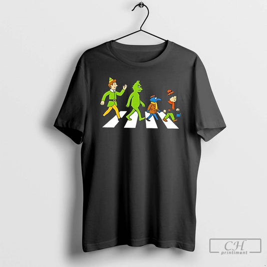 Classic Grinch And Friends Abbey Road Christmas Movie T-Shirts, Hoodie, Sweatshirt | AU18TeeNovaLab.com