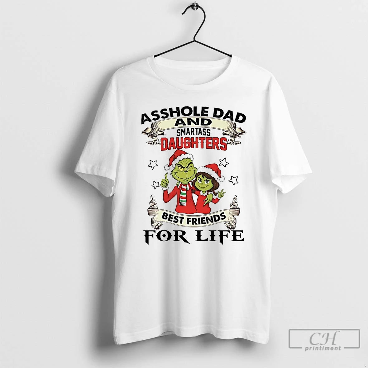 Classic Grinch Asshole And Smartass Daughter Best Friends Christmas T-Shirts, Hoodie, Sweatshirt | AU18TeeNovaLab.com