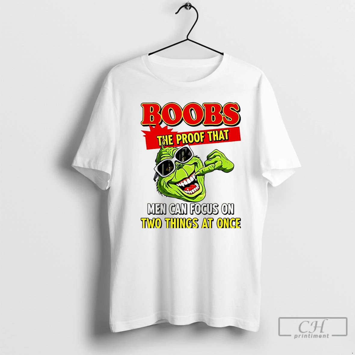 Classic Grinch Boobs The Proof That Men Can Focus On Two Things At Once Christmas T-Shirts, Hoodie, Sweatshirt