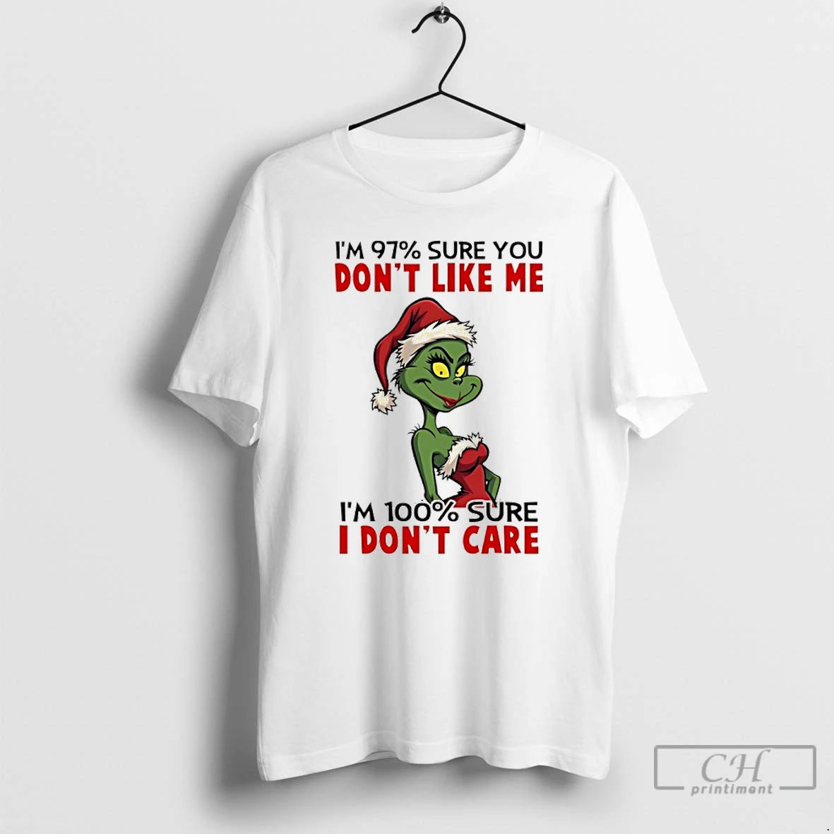 Classic Grinch Girl Santa Im 97 Sure You Dont Like Me Im 100 Sure T-Shirts, Hoodie, Sweatshirt | AU18TeeNovaLab.com
