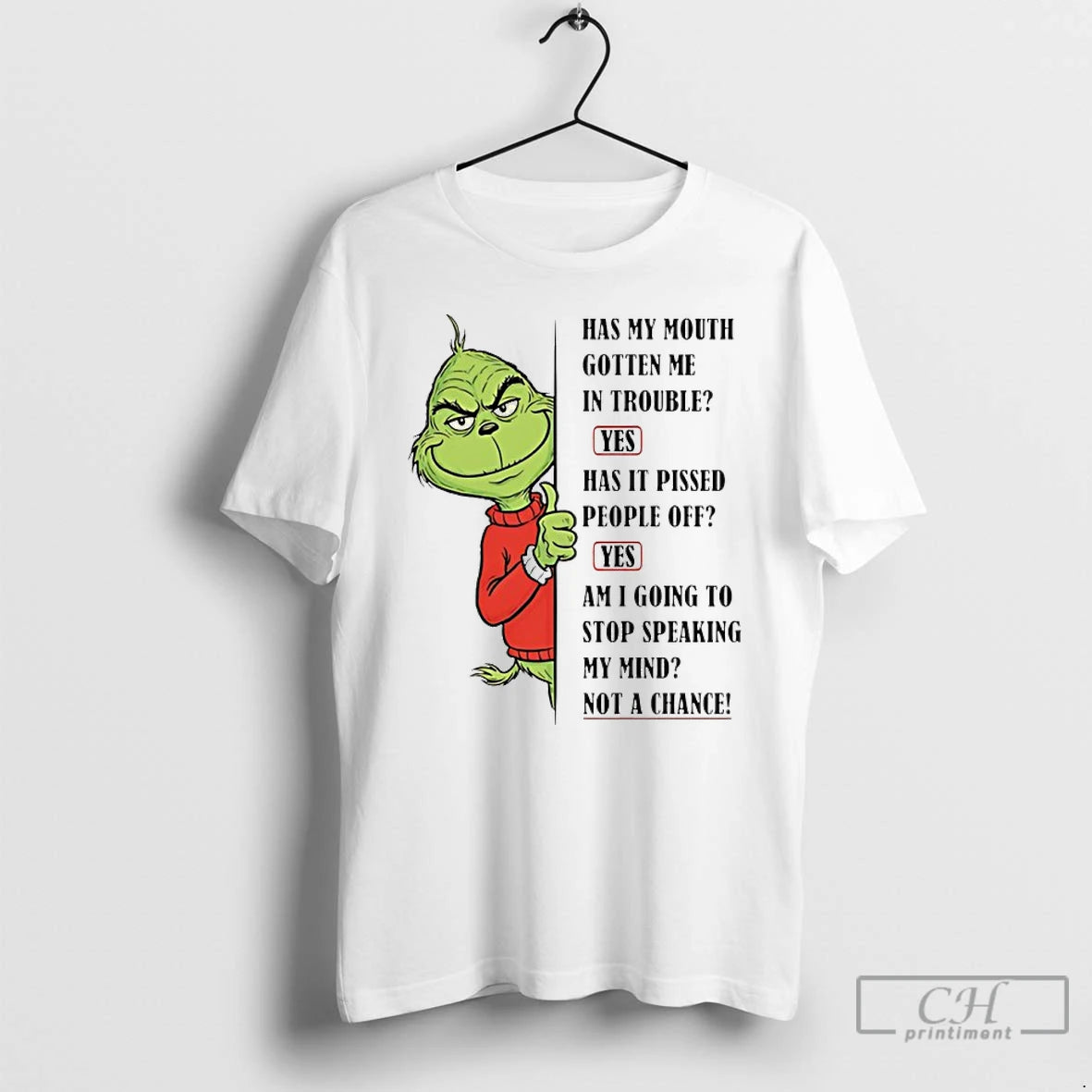 Classic Grinch Has My Mouth Gotten Me In Trouble Yes Has It Pissed People Off T-Shirts, Hoodie, Sweatshirt