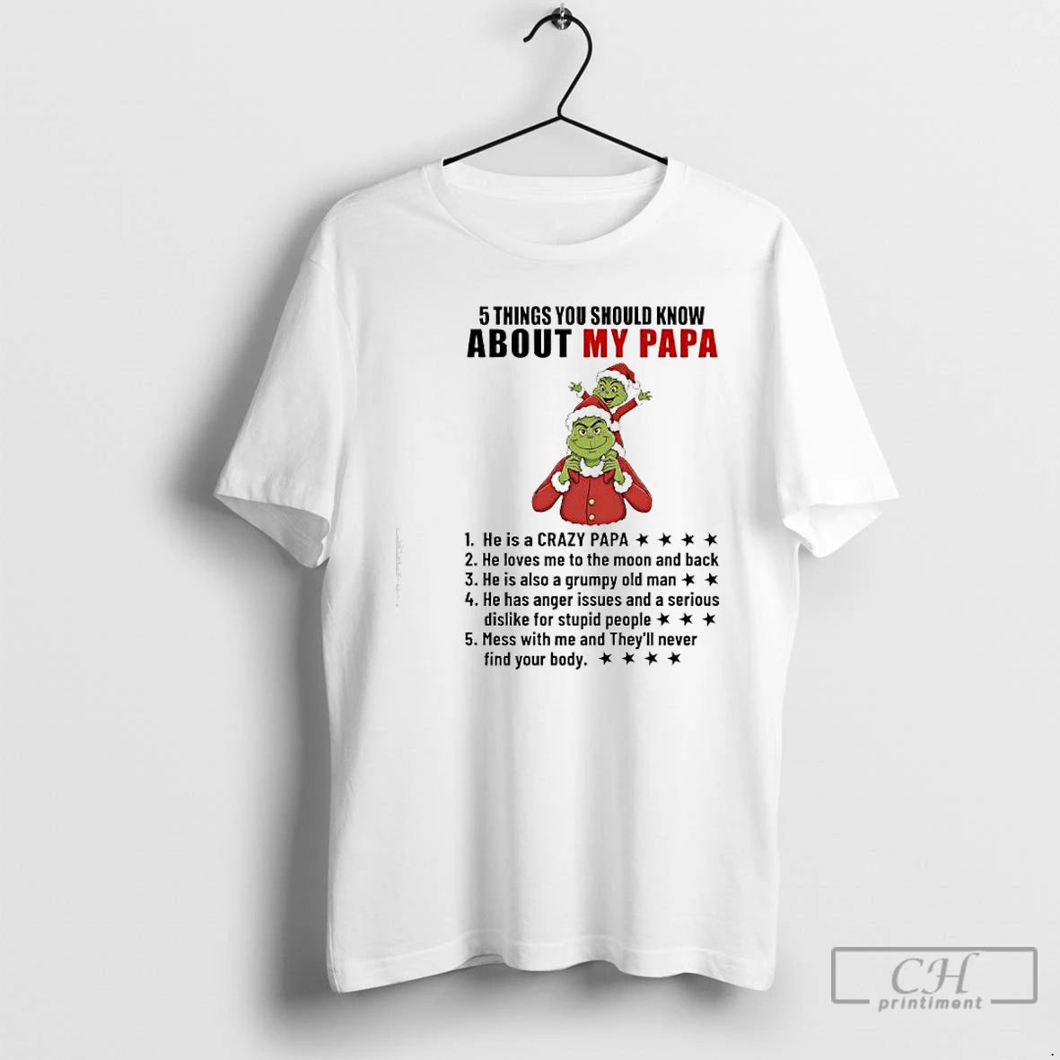 Classic Grinch He Is A Crazy Papa He Loves Me To The Moon And Back T-Shirts, Hoodie, Sweatshirt | AU18TeeNovaLab.com