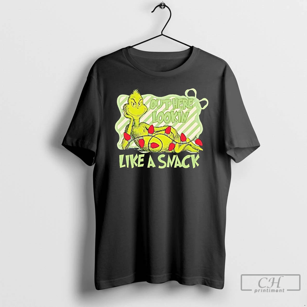 Classic Grinch Out Here Lookin Like A Snack Christmas Light T-Shirts, Hoodie, Sweatshirt | AU18TeeNovaLab.com