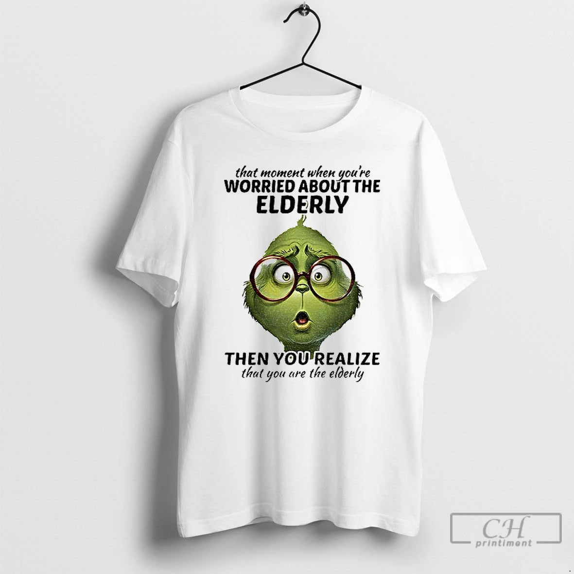 Classic Grinch That Moment When Youre Worried About The Elderly Christmas T-Shirts, Hoodie, Sweatshirt | AU18TeeNovaLab.com