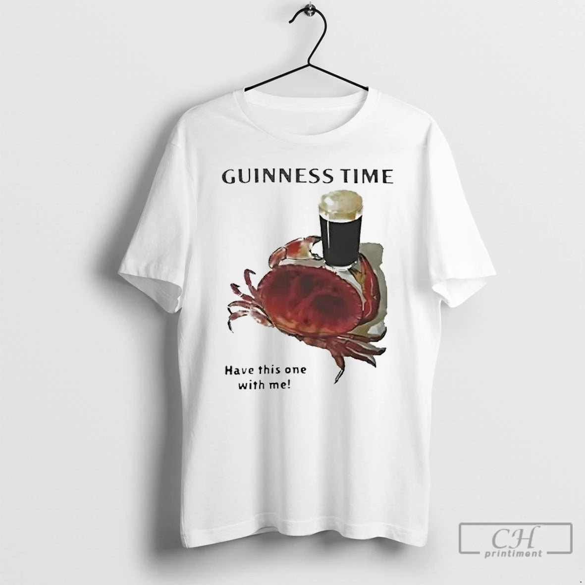 Classic Guinness Beer Crab Tank Time Have This One With Me T-Shirts, Hoodie, Sweatshirt | AU18TeeNovaLab.com