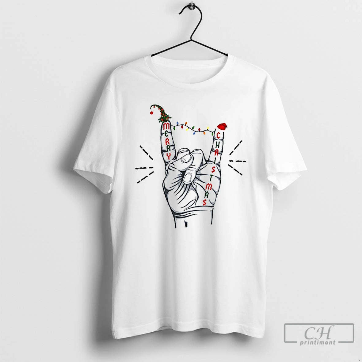 Classic Heavy Metal Rock Horns Christmas T-Shirts, Hoodie, Sweatshirt | AU18TeeNovaLab.com