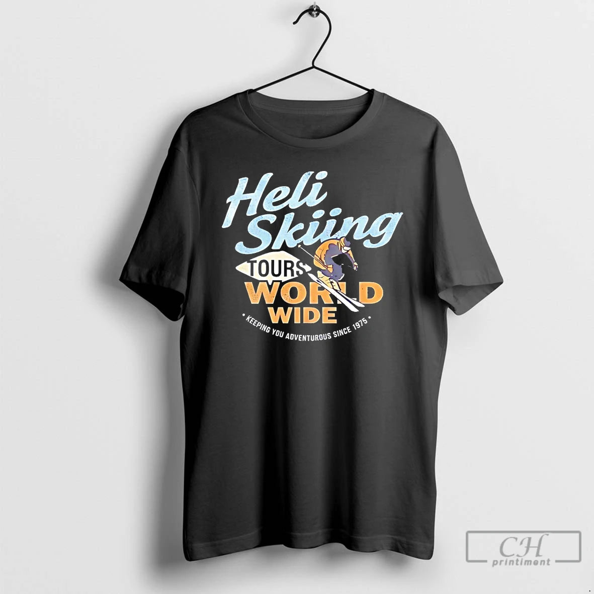 Classic Heli Skiing Tours World Wide 1975 T-Shirts, Hoodie, Sweatshirt | AU18TeeNovaLab.com
