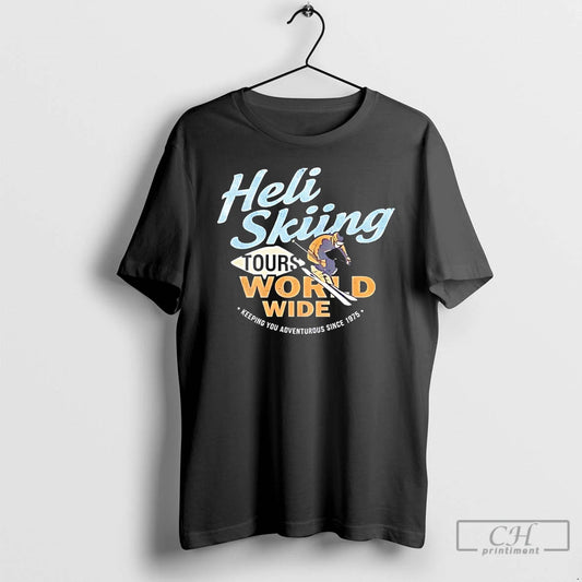 Classic Heli Skiing Tours World Wide 1975 T-Shirts, Hoodie, Sweatshirt | AU18TeeNovaLab.com
