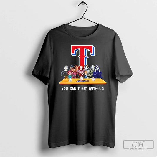 Classic Horror Movie Characters You Cant Sit With Us Texas Rangers Halloween T Shirts