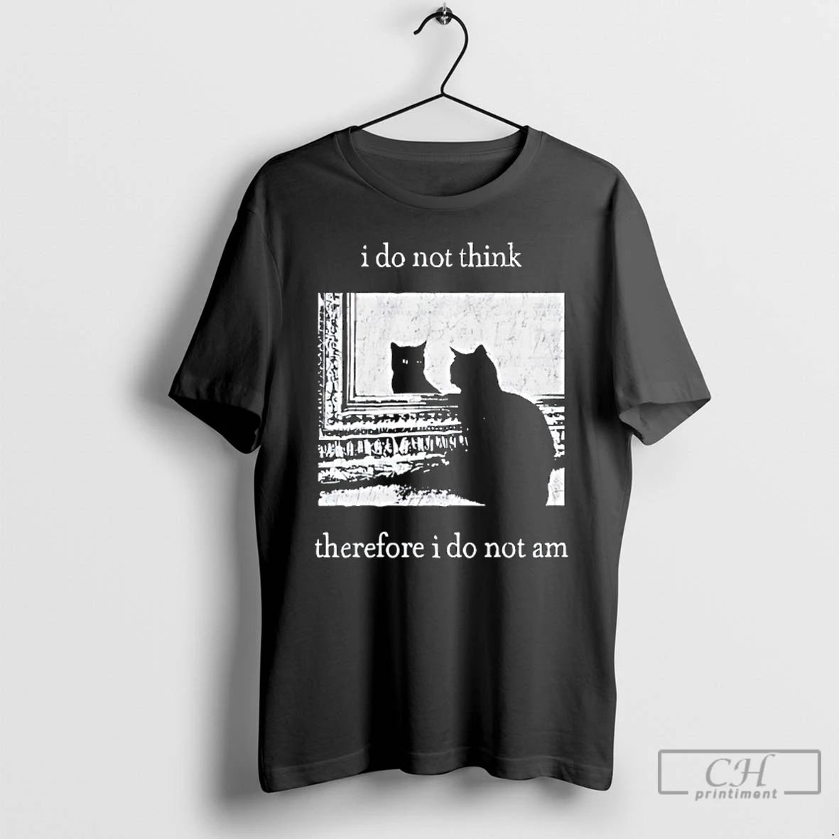 Classic I Do Not Think Therefore I Do Not Am Black Cat T Shirts Sweater Hoodie, Sweatshirt | AU18TeeNovaLab.com