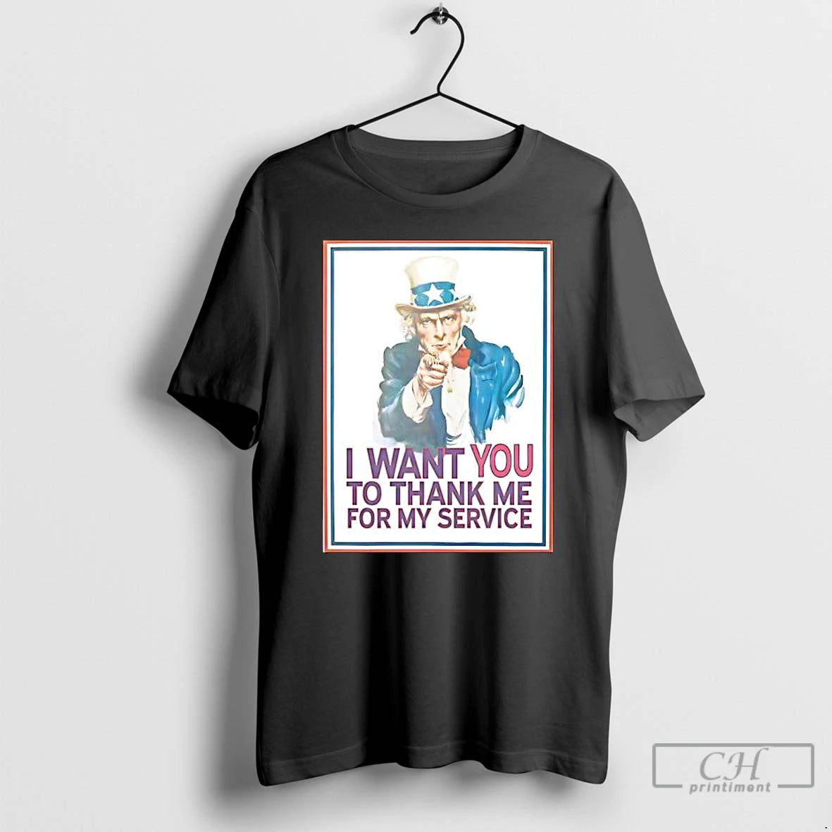 Classic I Want You To Thank Me For My Service Uncle Sam T Shirts Sweater Hoodie, Sweatshirt | AU18TeeNovaLab.com