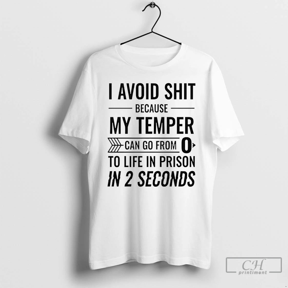 Classic I Avoid Shit Because My Temper Can Go From To Life In Prison In T-Shirts, Hoodie, Sweatshirt | AU18TeeNovaLab.com