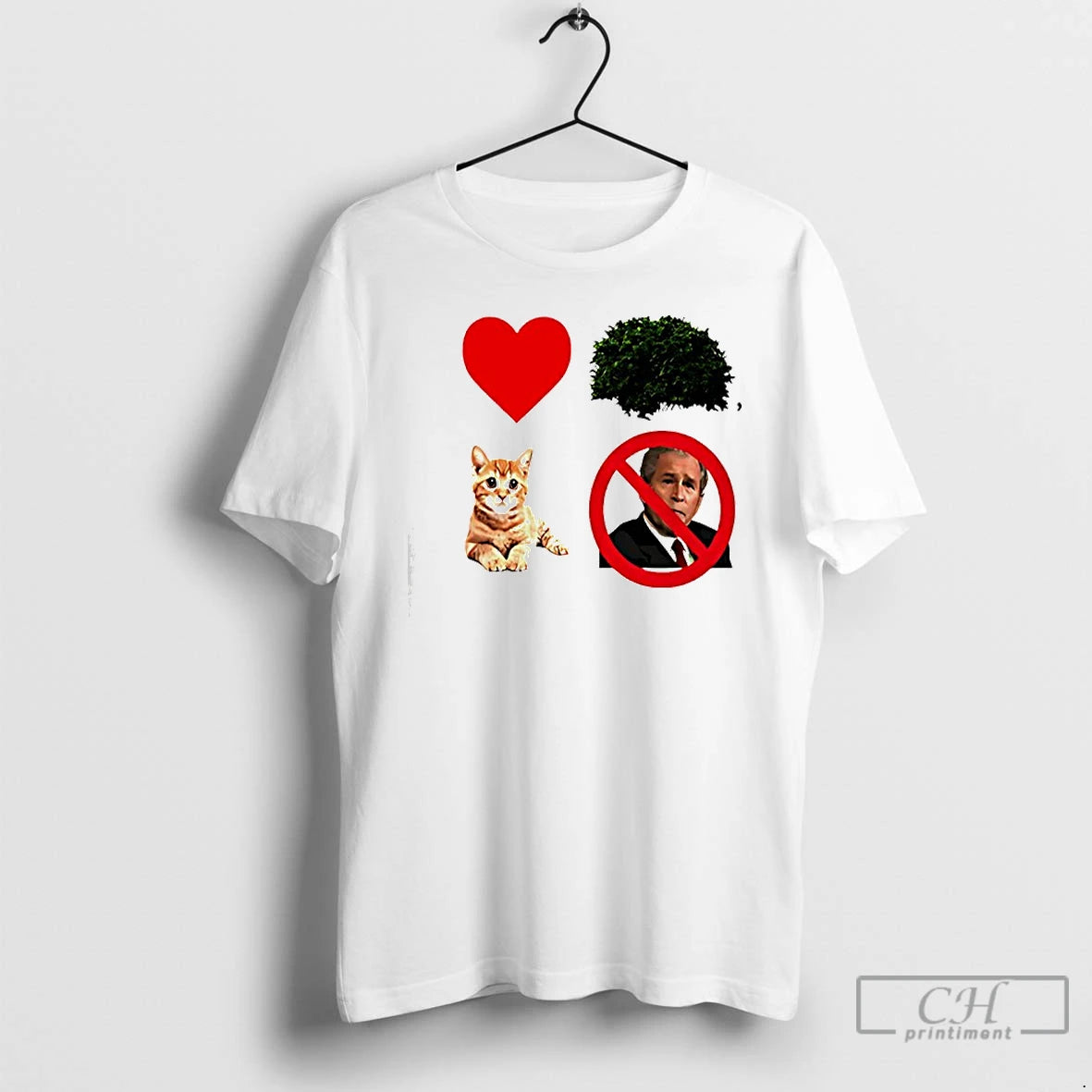 Classic I Heart Cat Not George W Bush T-Shirts, Hoodie, Sweatshirt | AU18TeeNovaLab.com