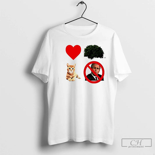 Classic I Heart Cat Not George W Bush T-Shirts, Hoodie, Sweatshirt | AU18TeeNovaLab.com
