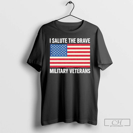 Classic I Salute The Brave Military Veterans T-Shirts, Hoodie, Sweatshirt | AU18TeeNovaLab.com