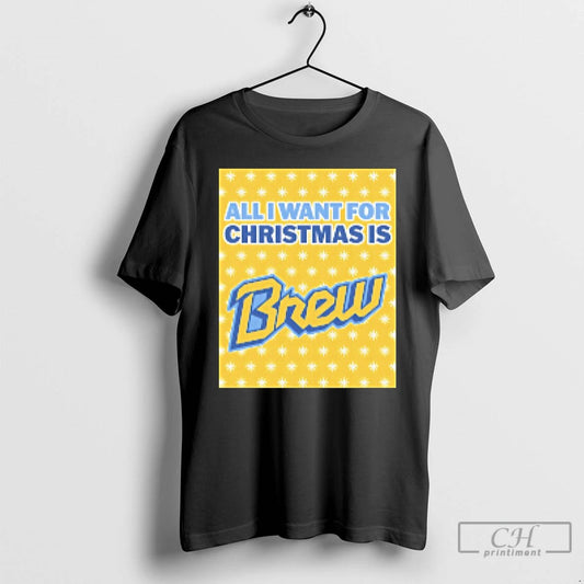 Classic I Want For Christmas Is Brew Baseball Ugly T-Shirts, Hoodie, Sweatshirt | AU18TeeNovaLab.com