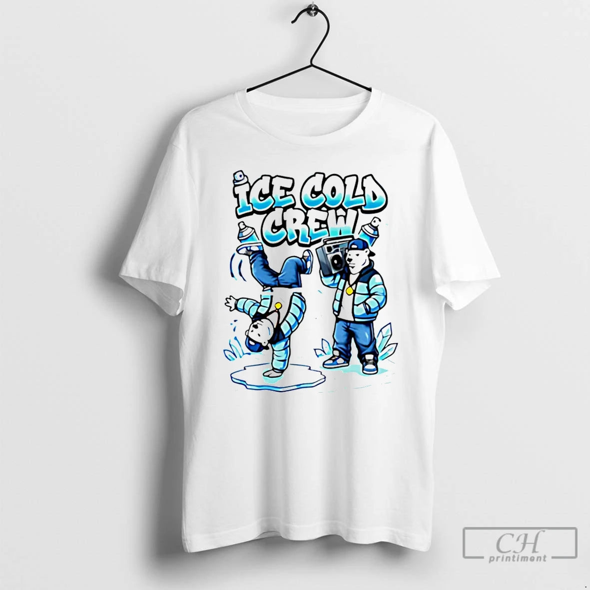 Classic Ice Cold Hip Hop Polar Bear Breakdance Christmas T-Shirts, Hoodie, Sweatshirt | AU18TeeNovaLab.com