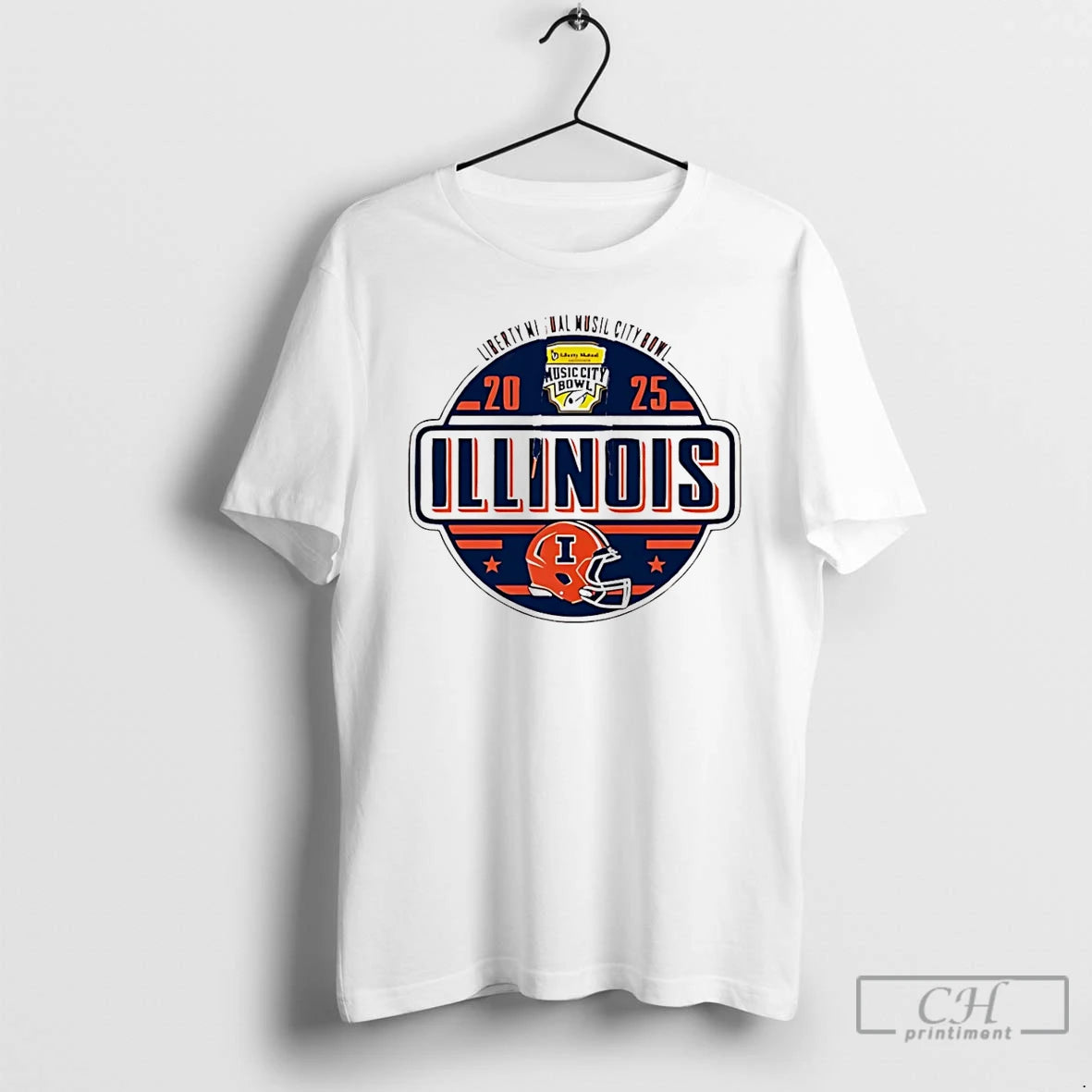 Classic Illinois Fighting Illini 2025 Liberty Mutual Music City Bowl Logo T-Shirts, Hoodie, Sweatshirt | AU18TeeNovaLab.com