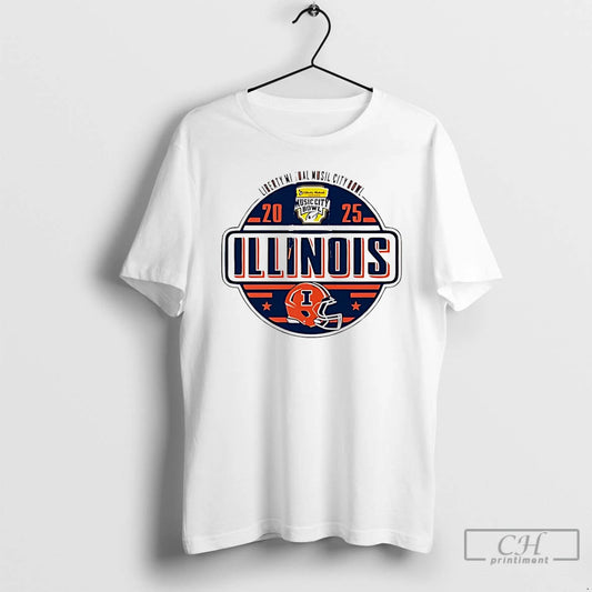 Classic Illinois Fighting Illini 2025 Liberty Mutual Music City Bowl Logo T-Shirts, Hoodie, Sweatshirt | AU18TeeNovaLab.com