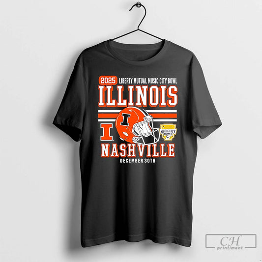 Classic Illinois Fighting Illini Football 2025 Music City Bowl T-Shirts, Hoodie, Sweatshirt | AU18TeeNovaLab.com