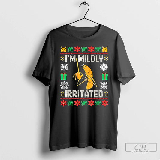 Classic Im Mildly Irritated Marcus Worm Christmas T-Shirts, Hoodie, Sweatshirt | AU18TeeNovaLab.com