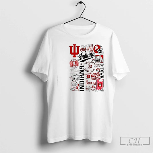 Classic Indiana Basketball Hail To Old Scatter Logo