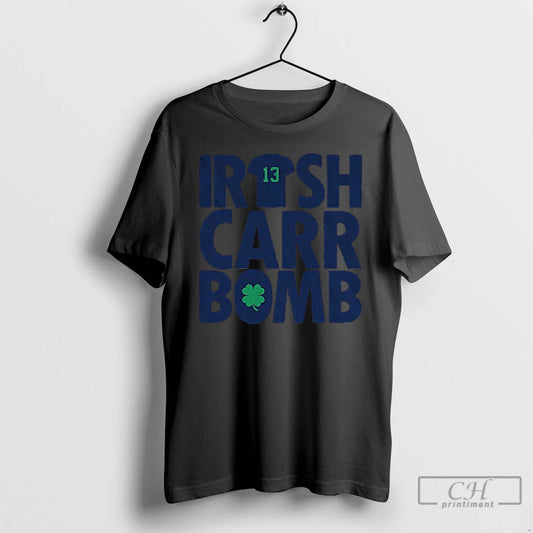 Classic Irish Carr Bomb Cj Carr Notre Dame Fighting Irish Football 2025 St Patrick Day