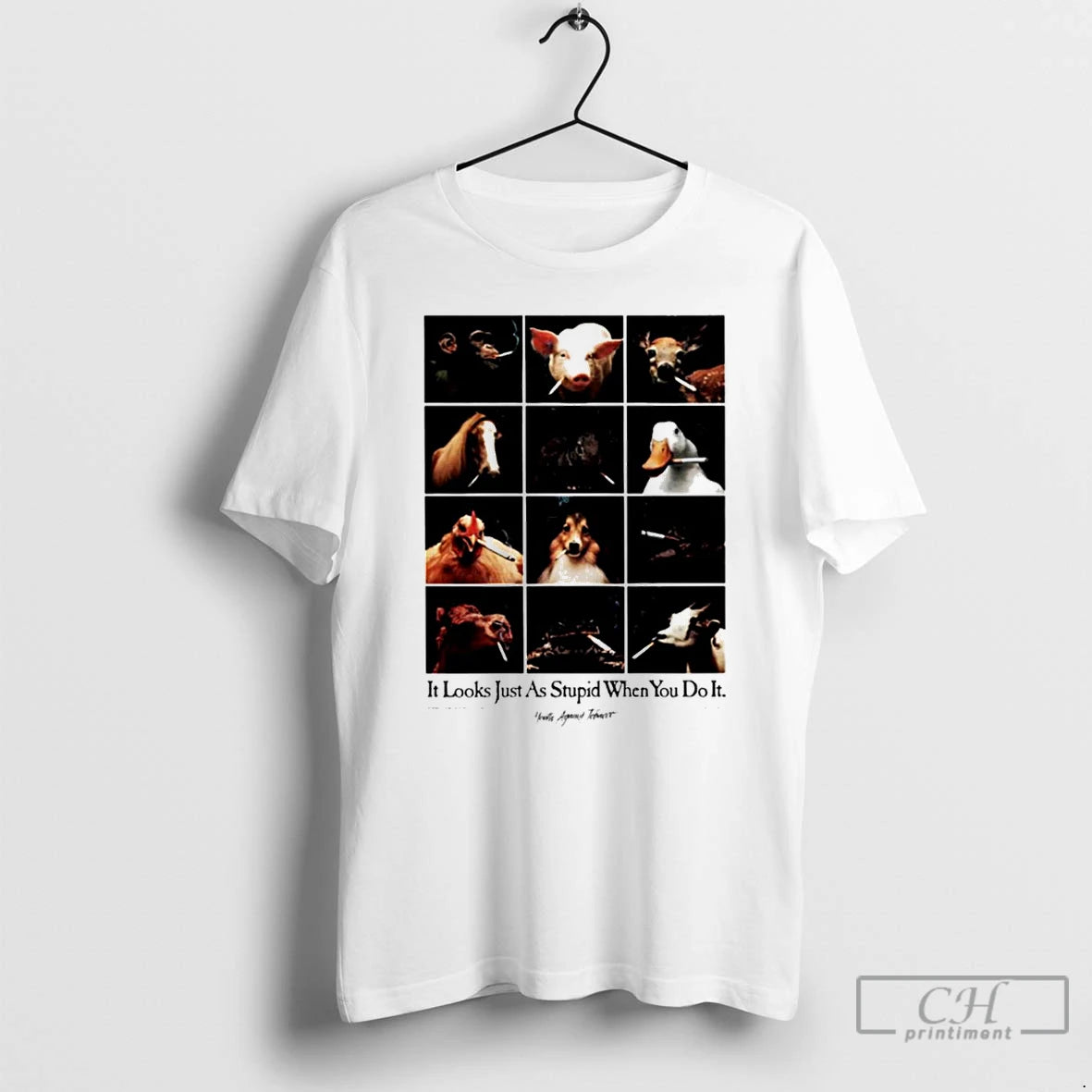 Classic It Looks Just As Stupid When You Do It Animal Smoking T Shirts